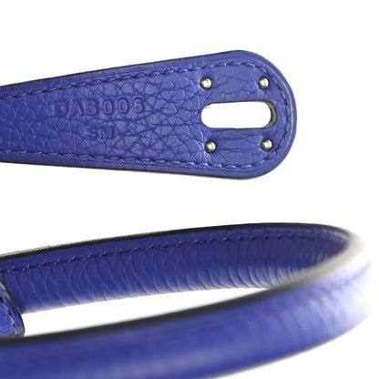 Hermes Taurillon Clemence Matte Niloticus Crocodile Touch Lindy 26 Bleu Electrique 7 of 10