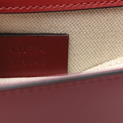 Gucci Knight Calfskin Small GG Marmont Chain Handle Bag Hibiscus Red 8 of 9