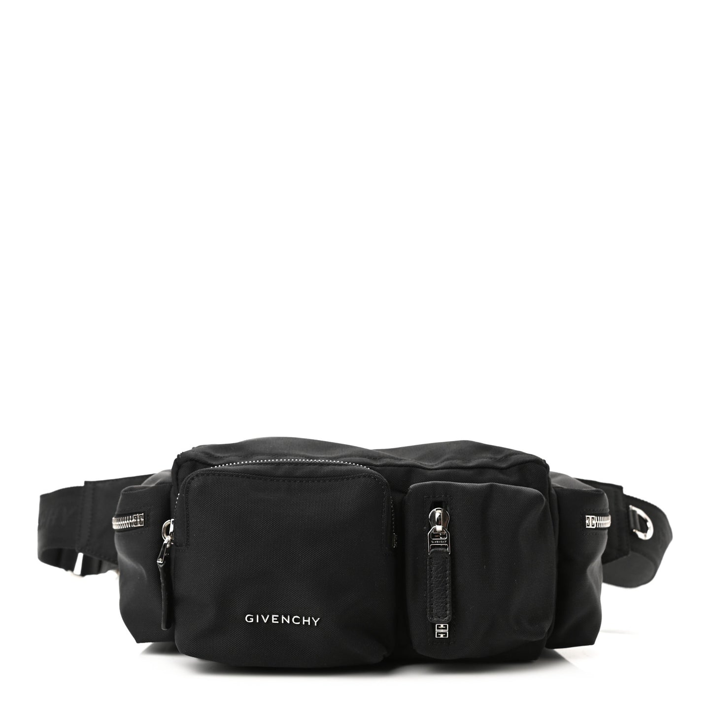 Nylon Pandora Multipocket Bum Bag Black