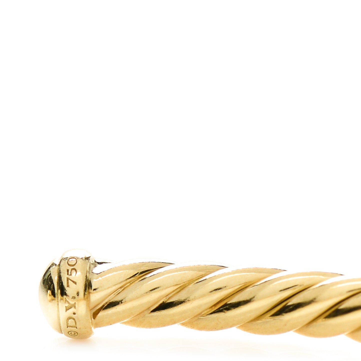 18K Yellow Gold 4mm Cablespira Bracelet