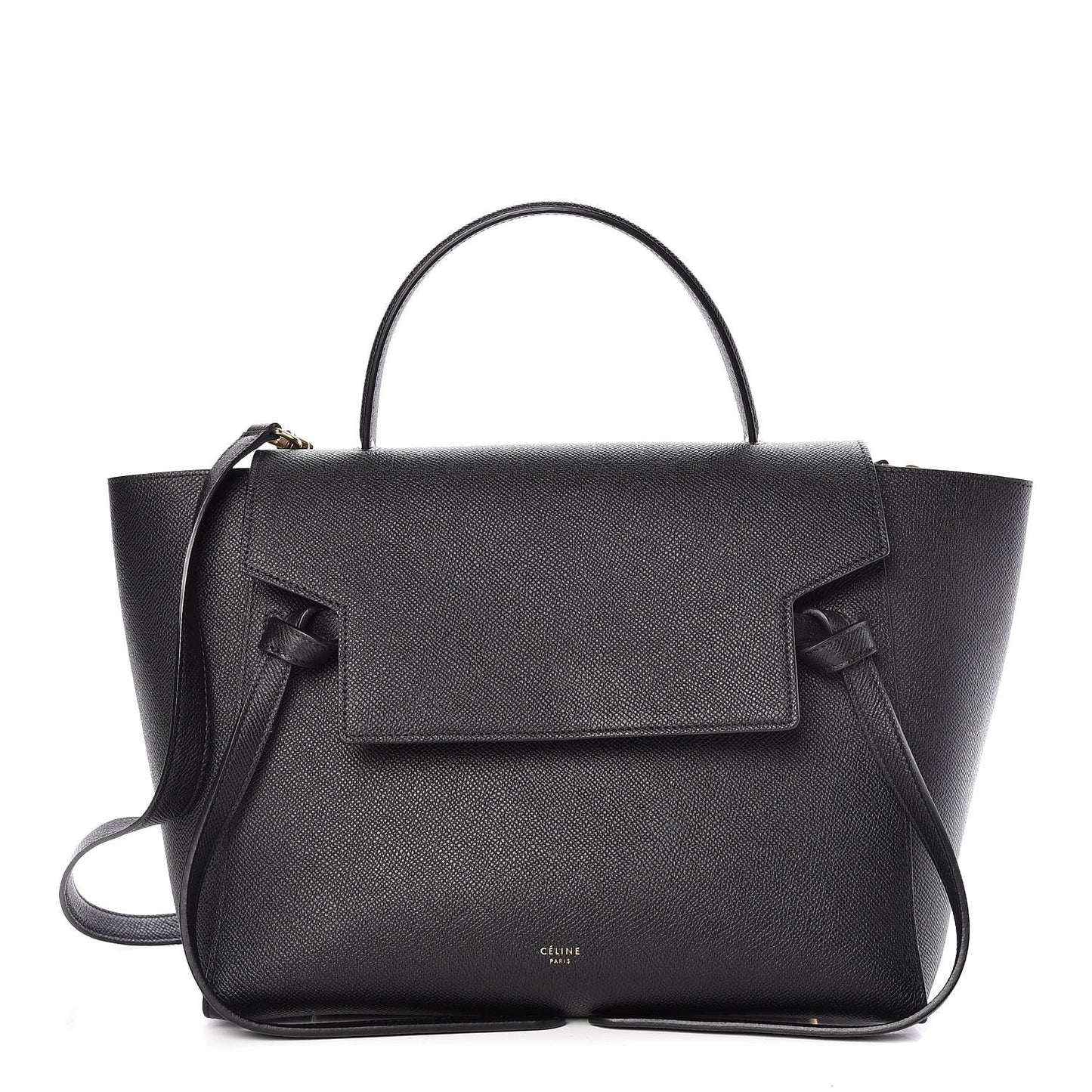 Grained Calfskin Mini Belt Bag Black
