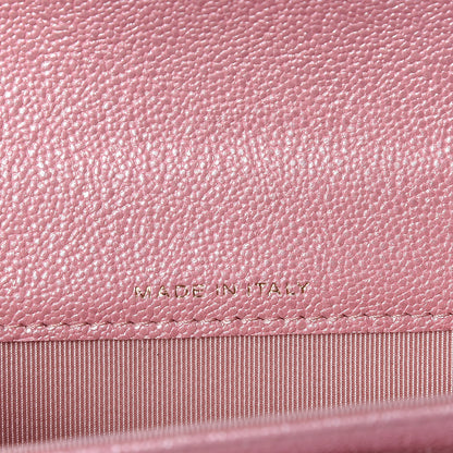 Chanel Iridescent Caviar Quilted Flap Card Holder Rose Pink 6 of 10
