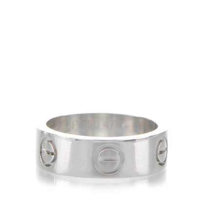 Cartier Platinum 5.5mm LOVE Ring 47 4.25 1 of 4