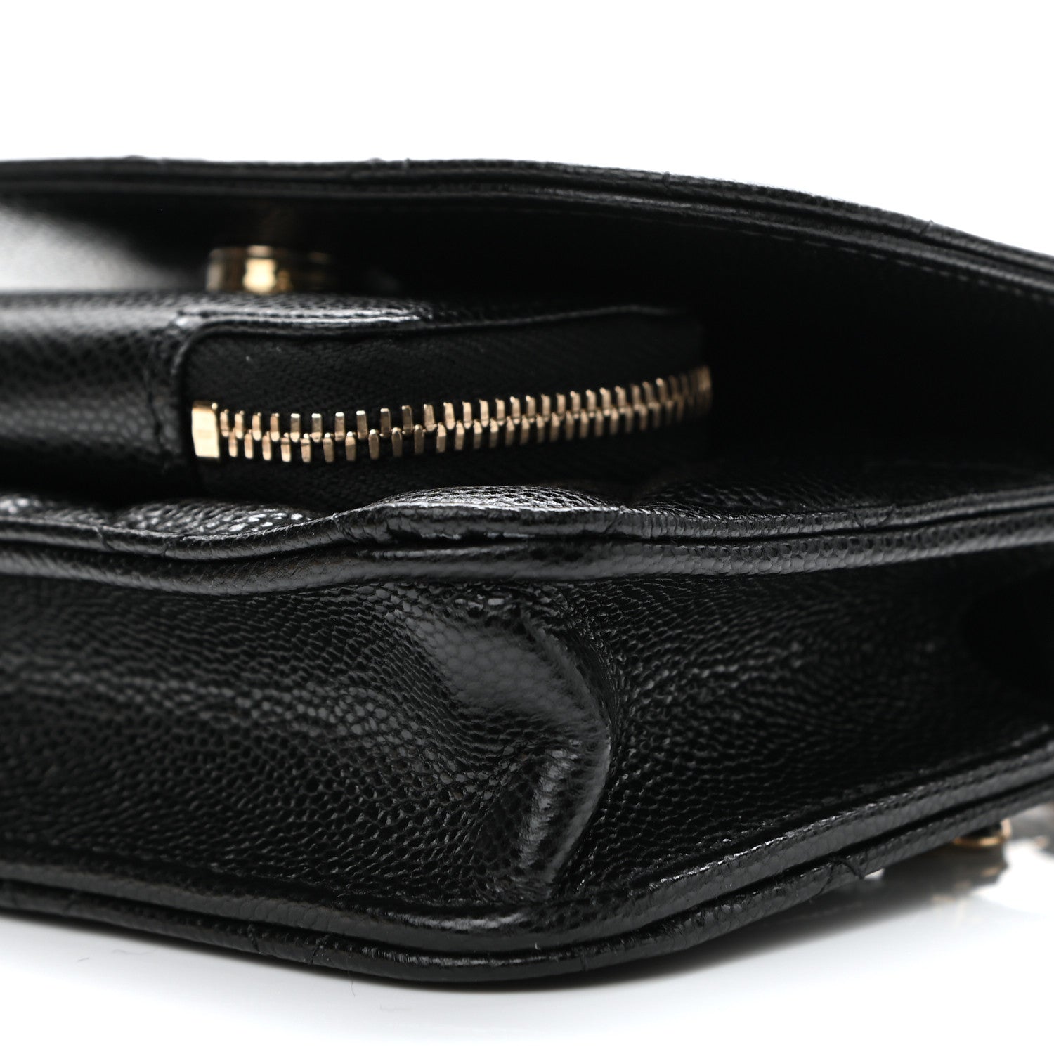 Chanel Caviar Quilted Business Affinity Clutch With Chain Black 10 of 11