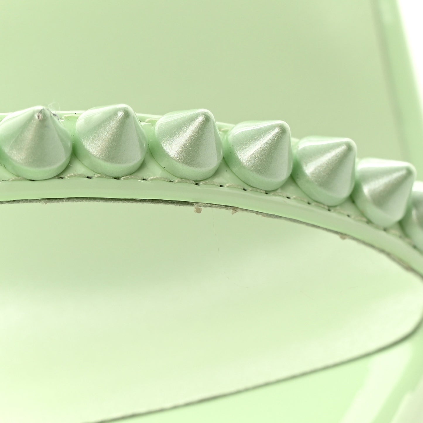 Patent Calfskin So Me Spike 85 Wedge Sandals 39 Studio Green