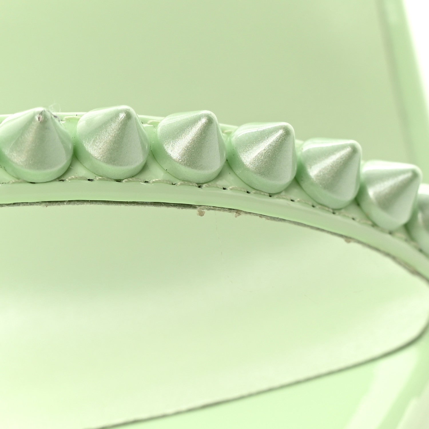 Christian Louboutin Patent Calfskin So Me Spike 85 Wedge Sandals 39 Studio Green 15 of 17