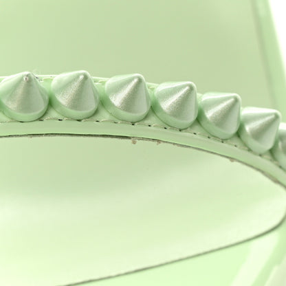 Christian Louboutin Patent Calfskin So Me Spike 85 Wedge Sandals 39 Studio Green 15 of 17
