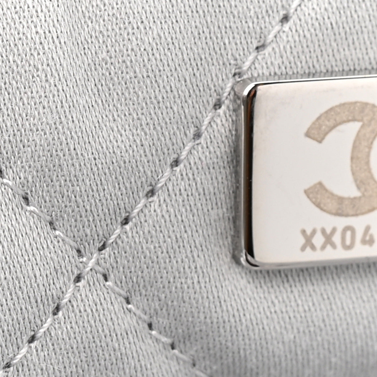 Metallic Calfskin Quilted Small Chanel 22 Silver