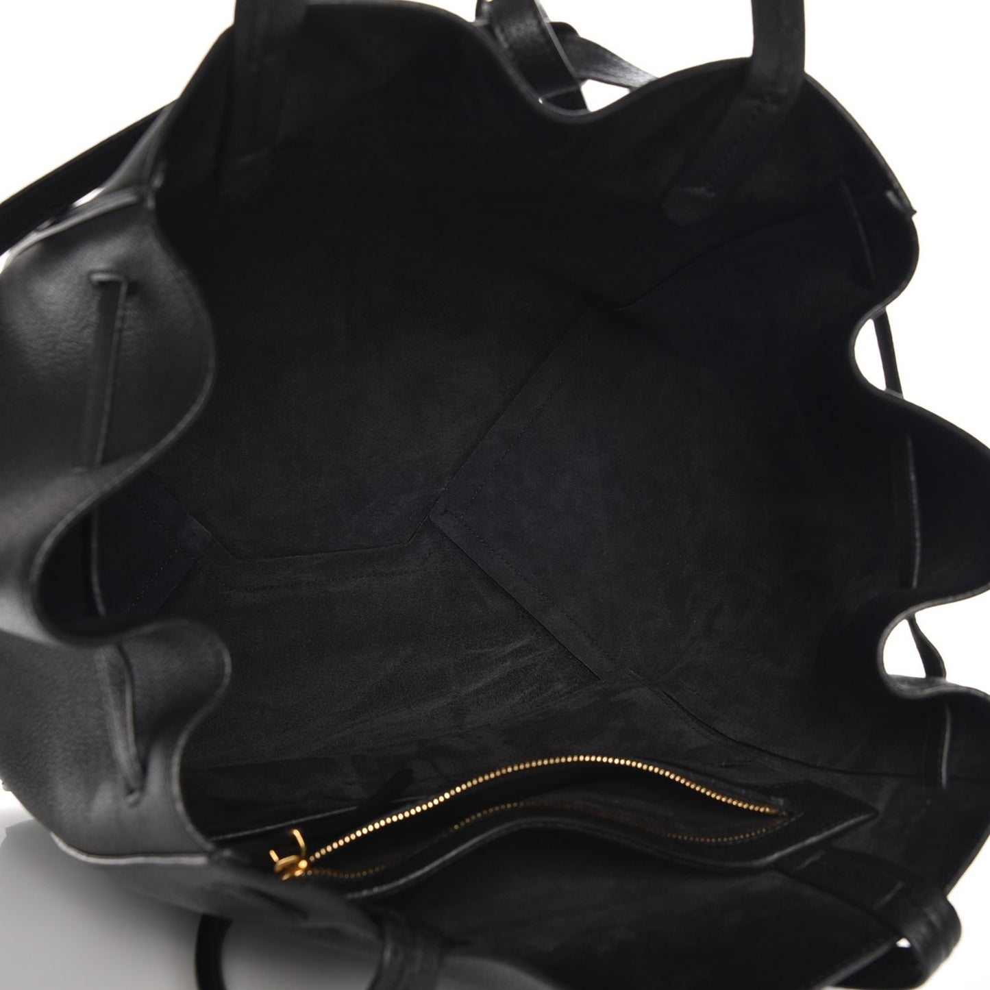 Soft Grained Calfskin Small Belt Cabas Phantom Black