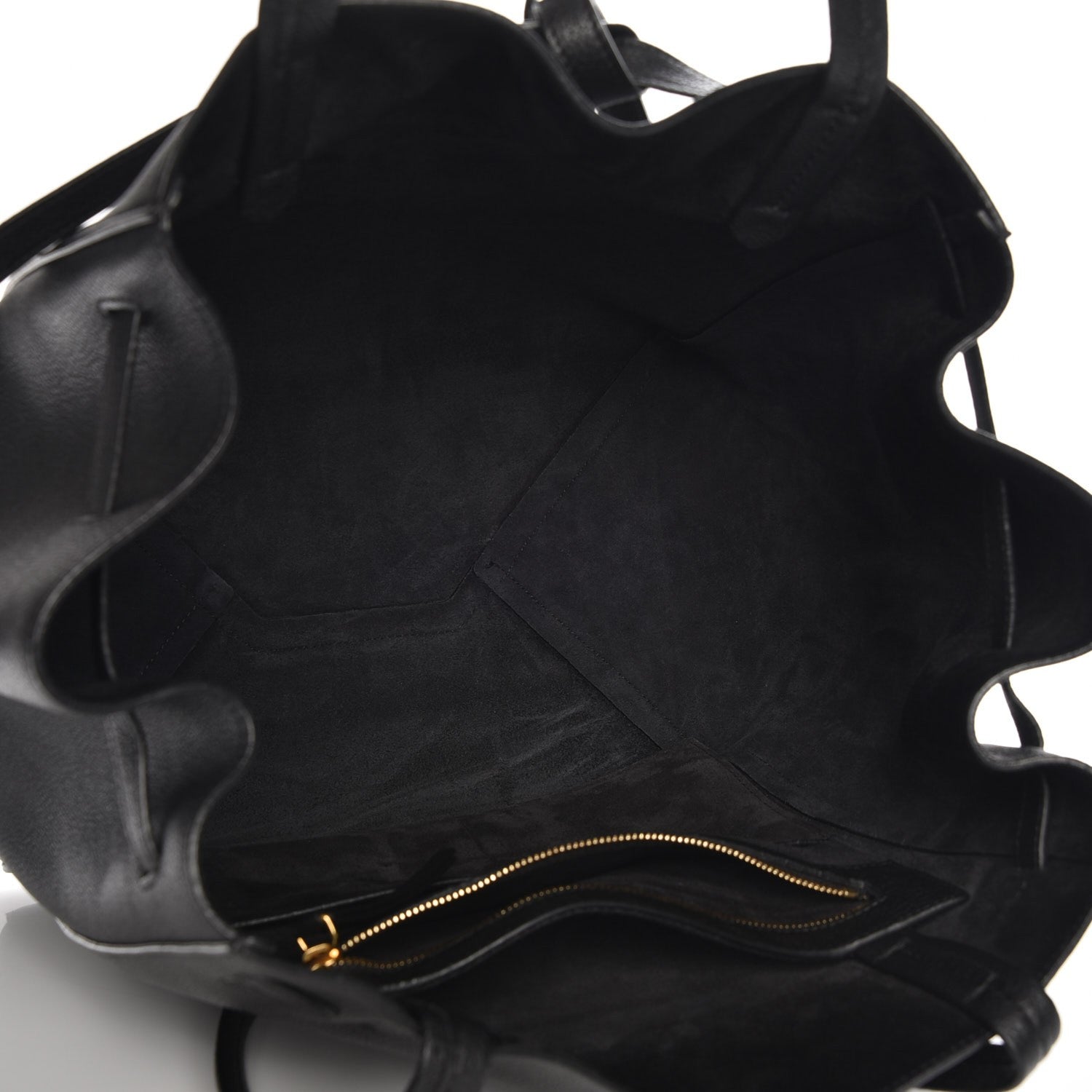 Celine Soft Grained Calfskin Small Belt Cabas Phantom Black 5 of 8
