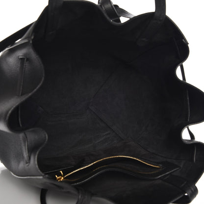 Celine Soft Grained Calfskin Small Belt Cabas Phantom Black 5 of 8