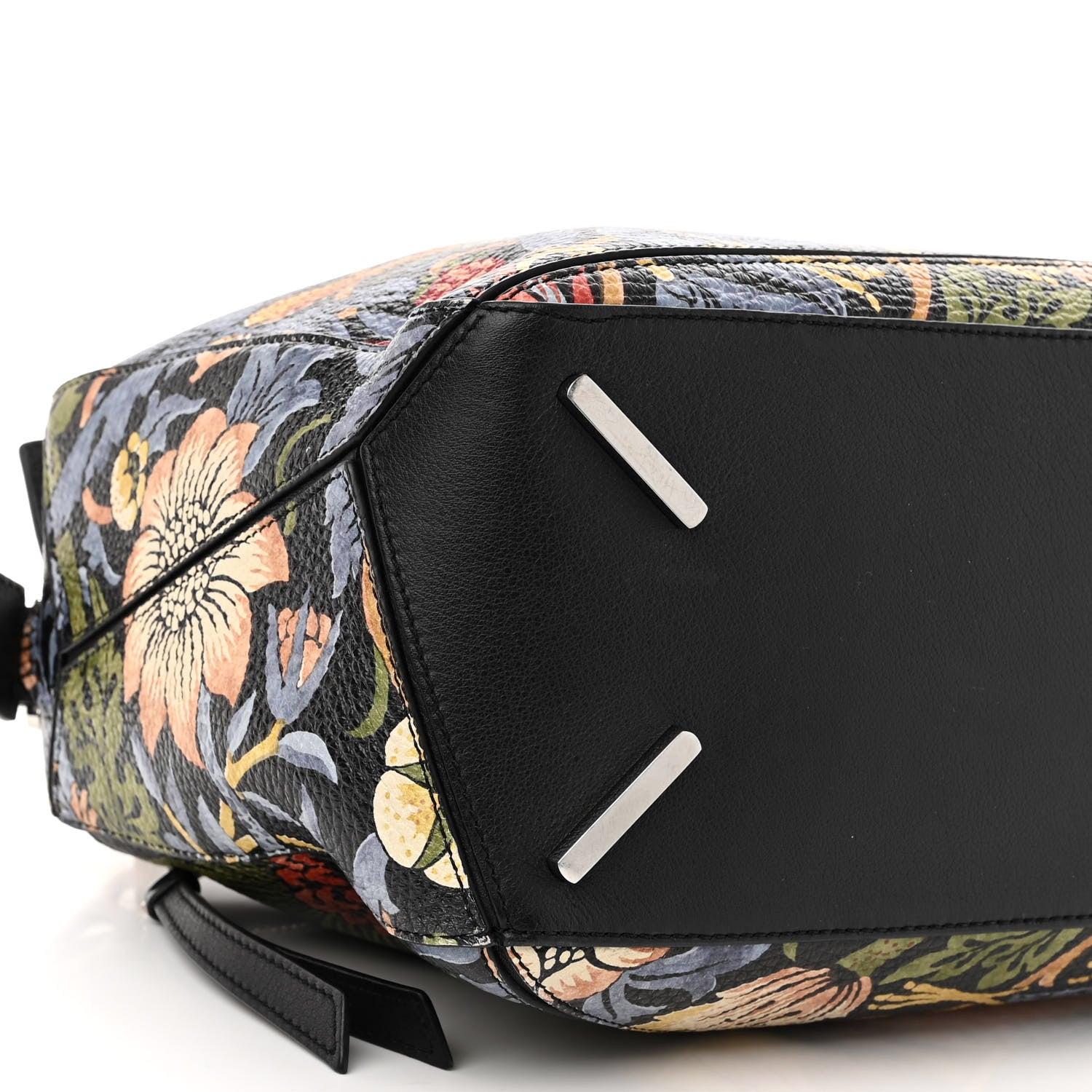 Loewe X WILLIAM MORRIS Calfskin Puzzle Bag Black Multicolor