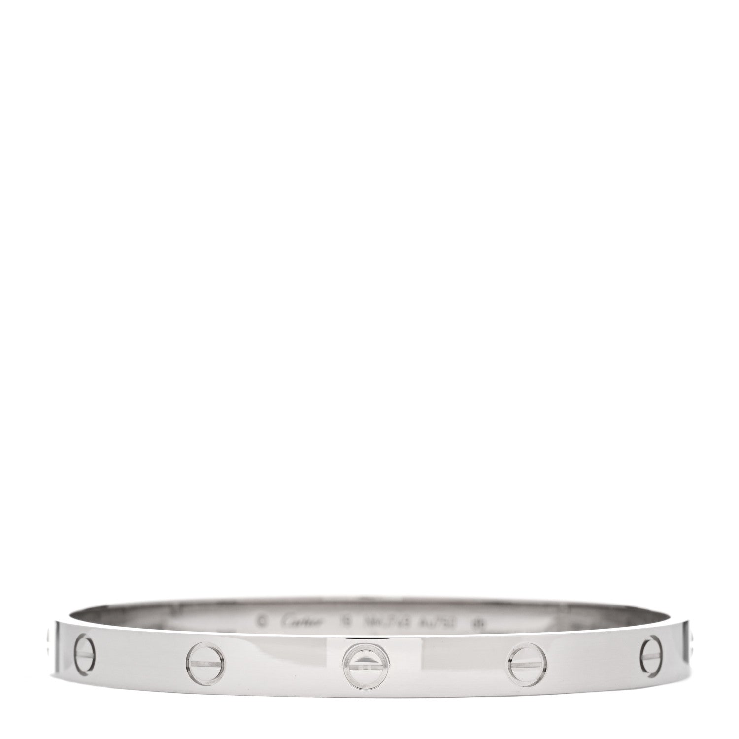 Cartier 18K White Gold LOVE Bracelet 19 1 of 7
