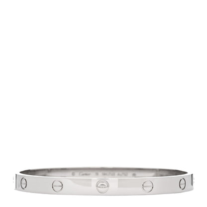 Cartier 18K White Gold LOVE Bracelet 19 1 of 7