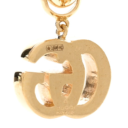 Gucci 18K Yellow Gold Running G Drop Hoop Earrings 5 of 5