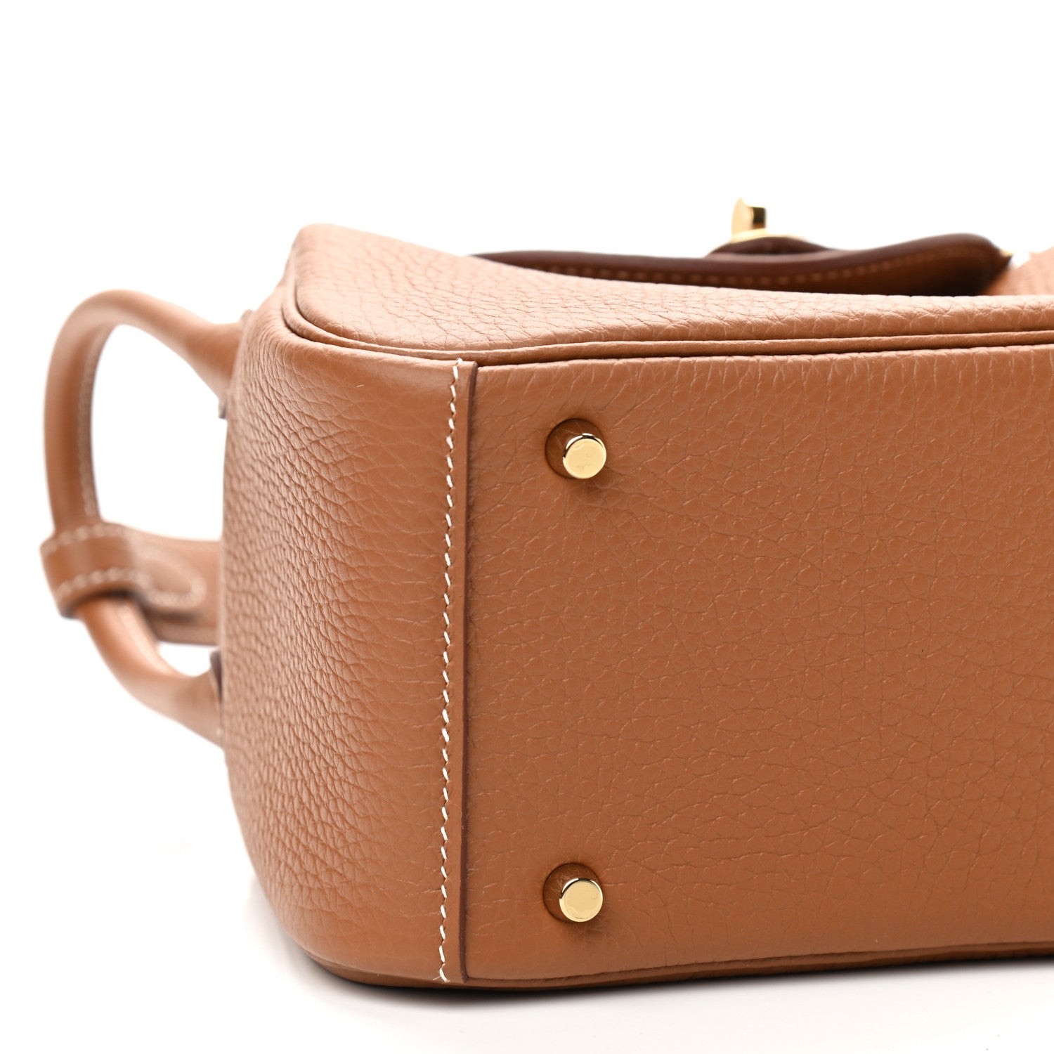 Hermes Taurillon Clemence Mini Lindy 20 Gold 8 of 9