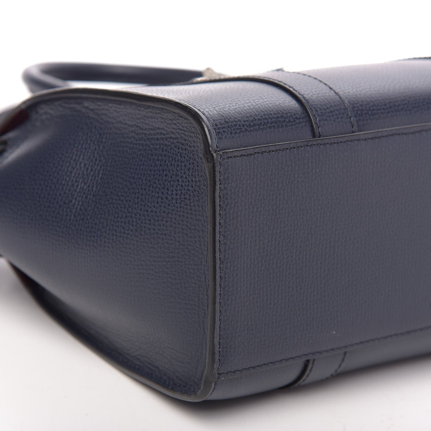 Mulberry Small Classic Grain Mini Bayswater Zip Tote Navy 9 of 10