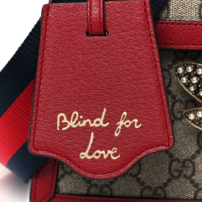 Gucci GG Supreme Monogram Small Queen Margaret Top Handle Bag Red 9 of 12