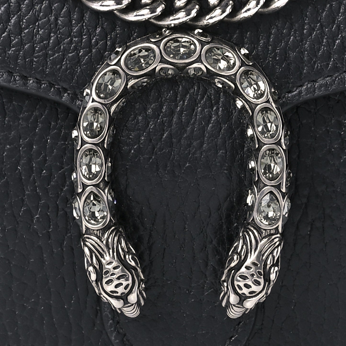 Calfskin Mini Dionysus Chain Wallet Black
