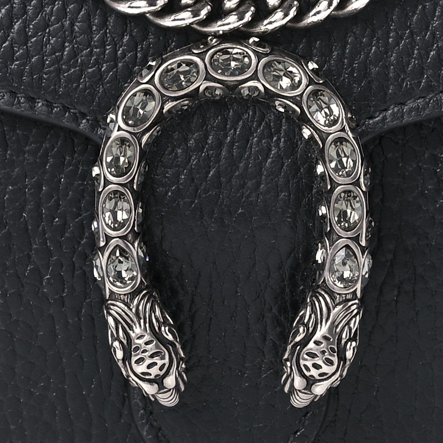 Gucci Calfskin Mini Dionysus Chain Wallet Black 8 of 11