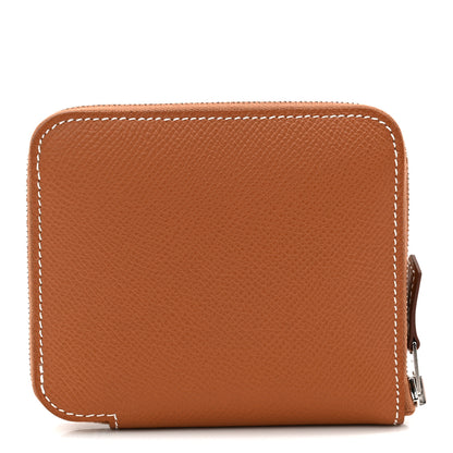Hermes Epsom Silk'In Compact Wallet Gold Cassis Vert Fizz 1 of 8