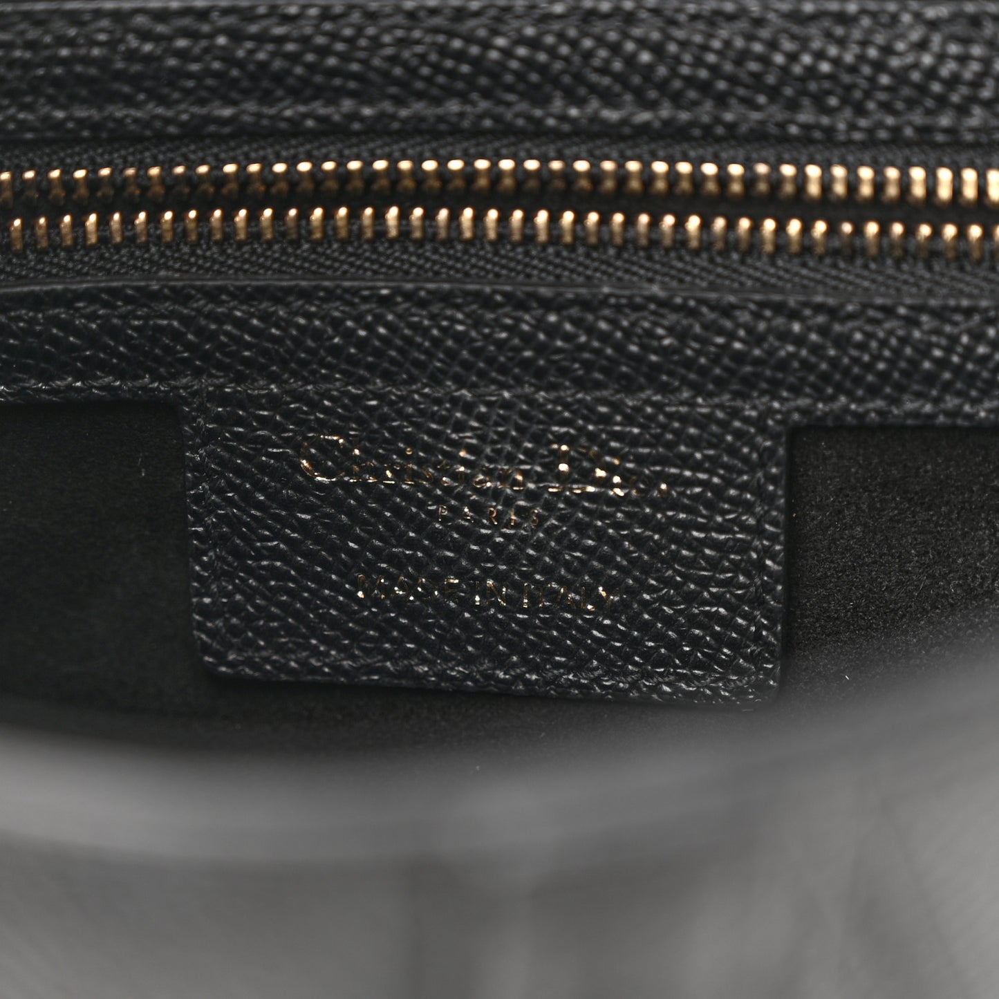 Grained Calfskin Saddle Bag Black