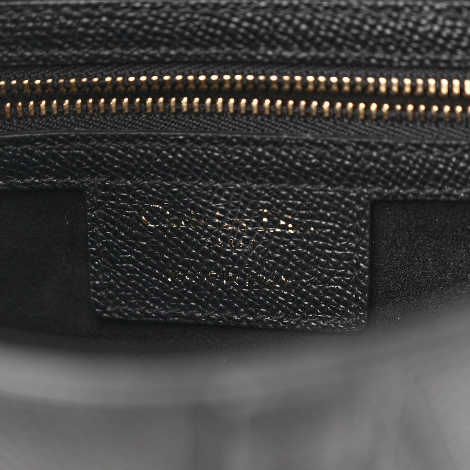 Christian Dior Grained Calfskin Saddle Bag Black 6 of 10