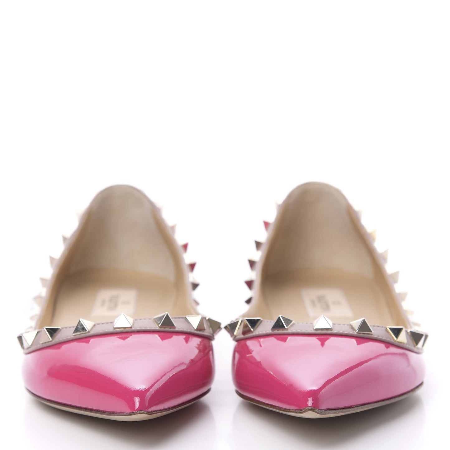 Patent Rockstud Ballerina Flats 36 Cyclamin Poudre