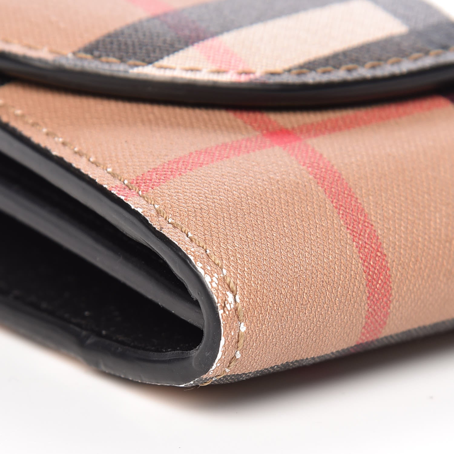 Burberry Vintage Check Henley Wallet On Chain Black 5 of 12