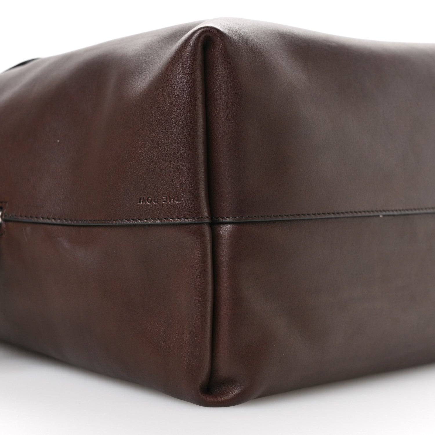 The Row Polished Saddle Calfskin Henri Bag Chestnut 8 of 9