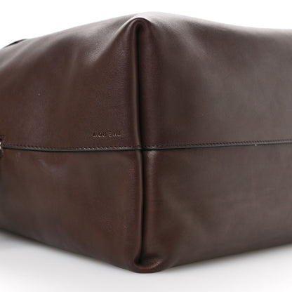 The Row Polished Saddle Calfskin Henri Bag Chestnut 8 of 9