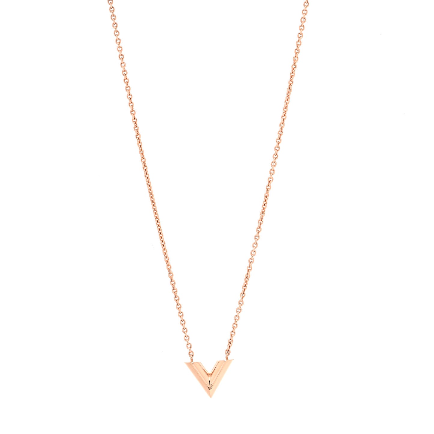 Essential V Necklace Rose Gold