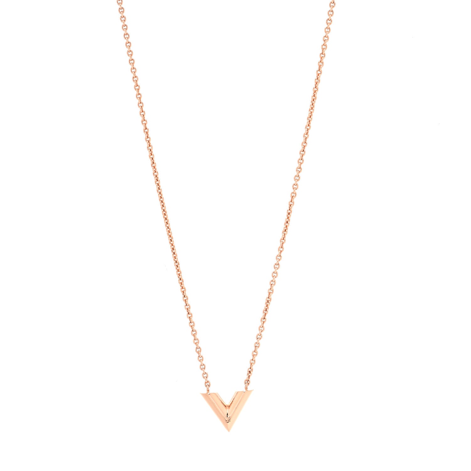Louis Vuitton Essential V Necklace Rose Gold 1 of 6