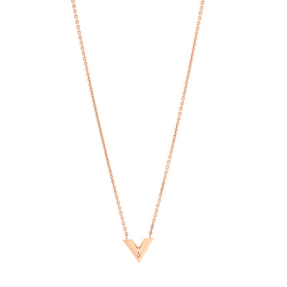 Louis Vuitton Essential V Necklace Rose Gold 1 of 6