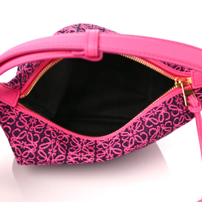 Loewe Jacquard Anagram Calfskin Small Cubi Bag Pink 5 of 8