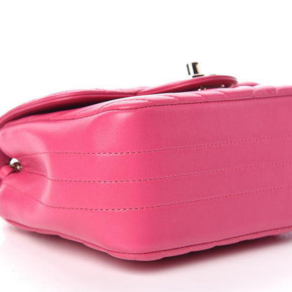 Chanel Lambskin Chevron Quilted Mini Square Flap Fuchsia 8 of 10