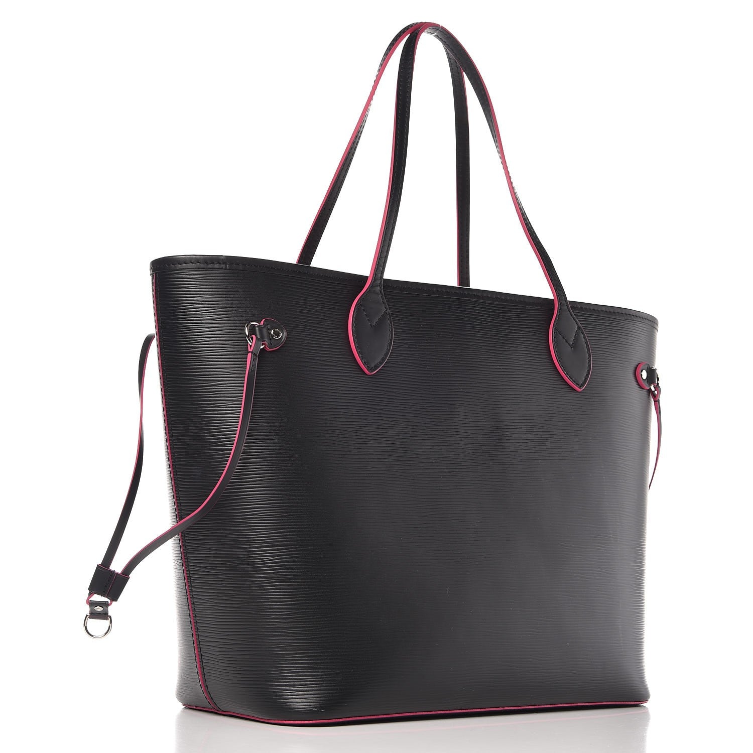 Louis Vuitton Epi Neverfull MM Black Hot Pink 4 of 12