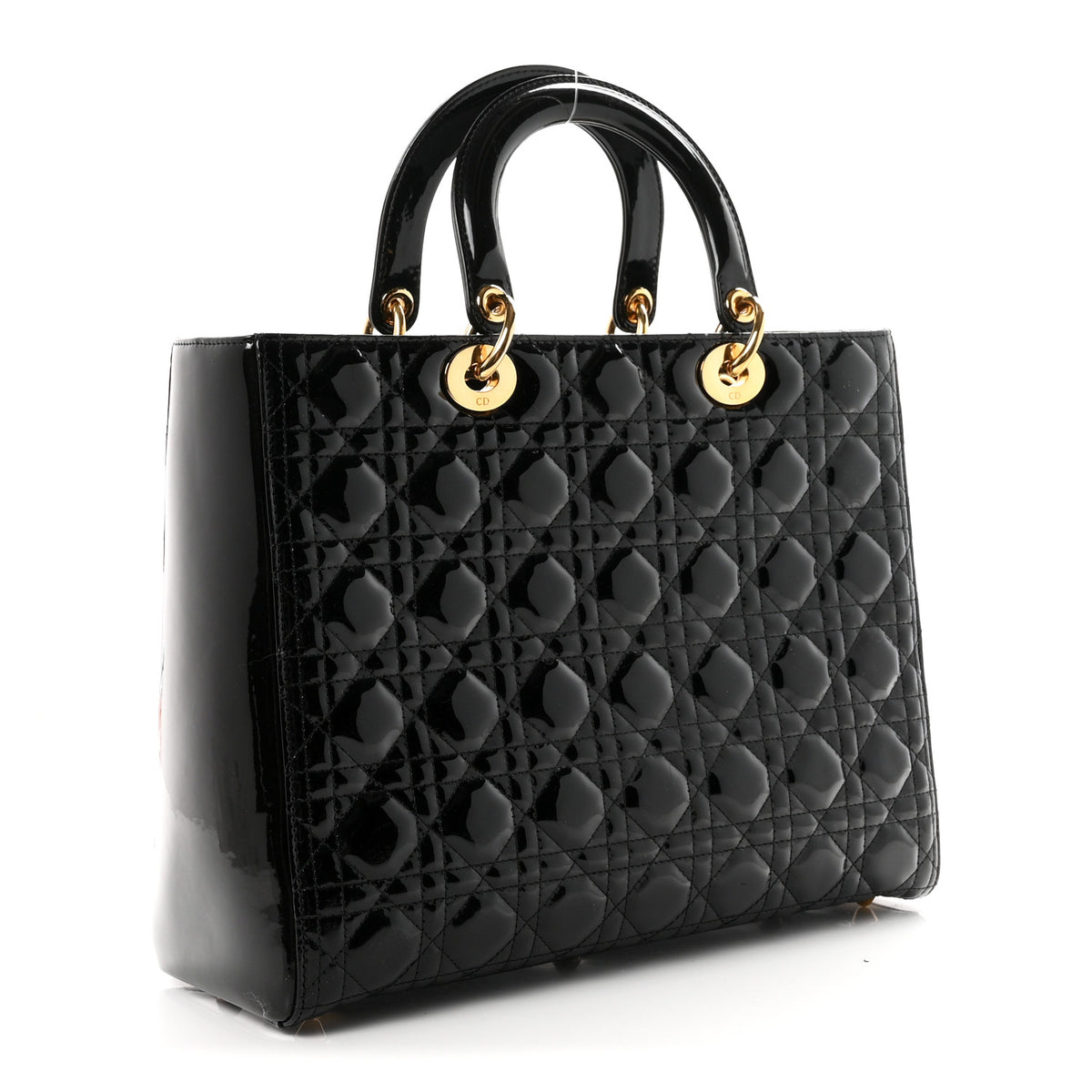 Christian Dior Patent Cannage Large Lady Dior Black 3 of 10
