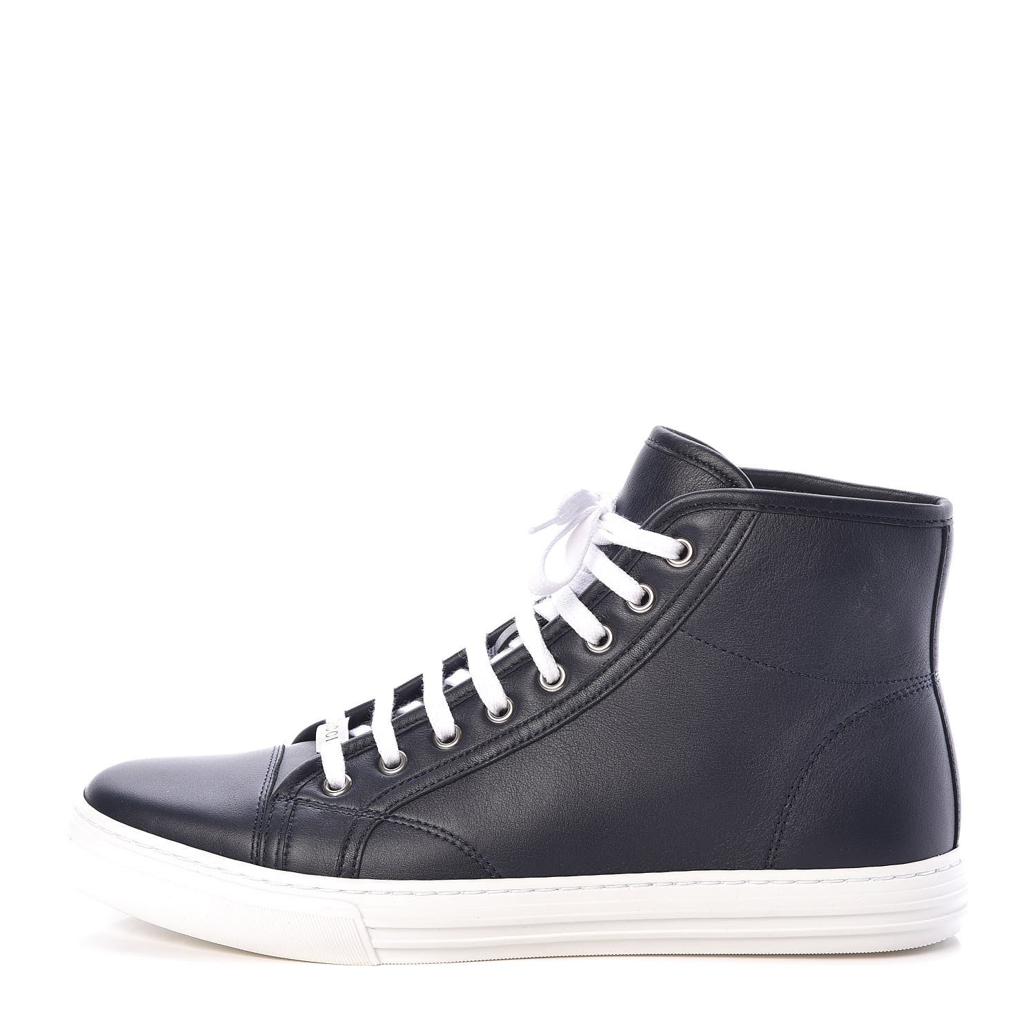 Gucci Calfskin Miro Soft Mens High Top Sneakers 9 Blue 1 of 8