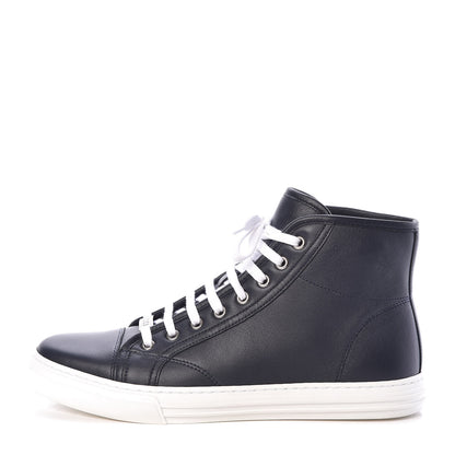 Gucci Calfskin Miro Soft Mens High Top Sneakers 9 Blue 1 of 8