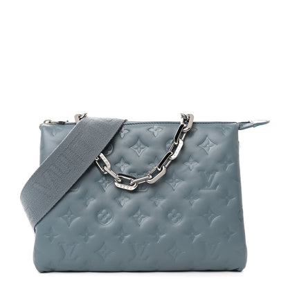 Louis Vuitton Lambskin Embossed Monogram Coussin Blue Glacier 1 of 10