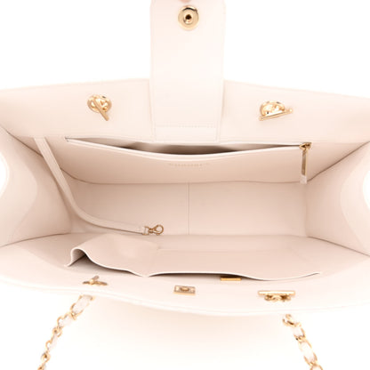 Chanel Caviar Quilted Large Classic Shopping Tote White 5 of 10
