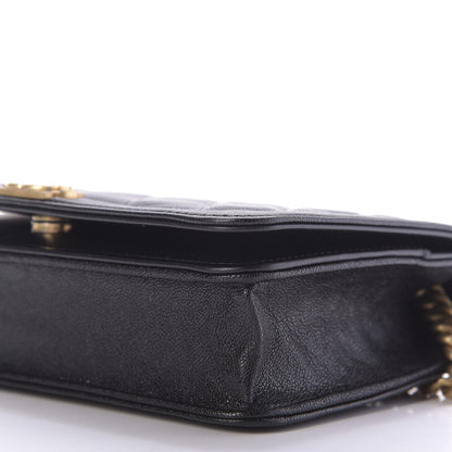 Chanel Caviar Quilted Boy Wallet On Chain WOC Black 7 of 11