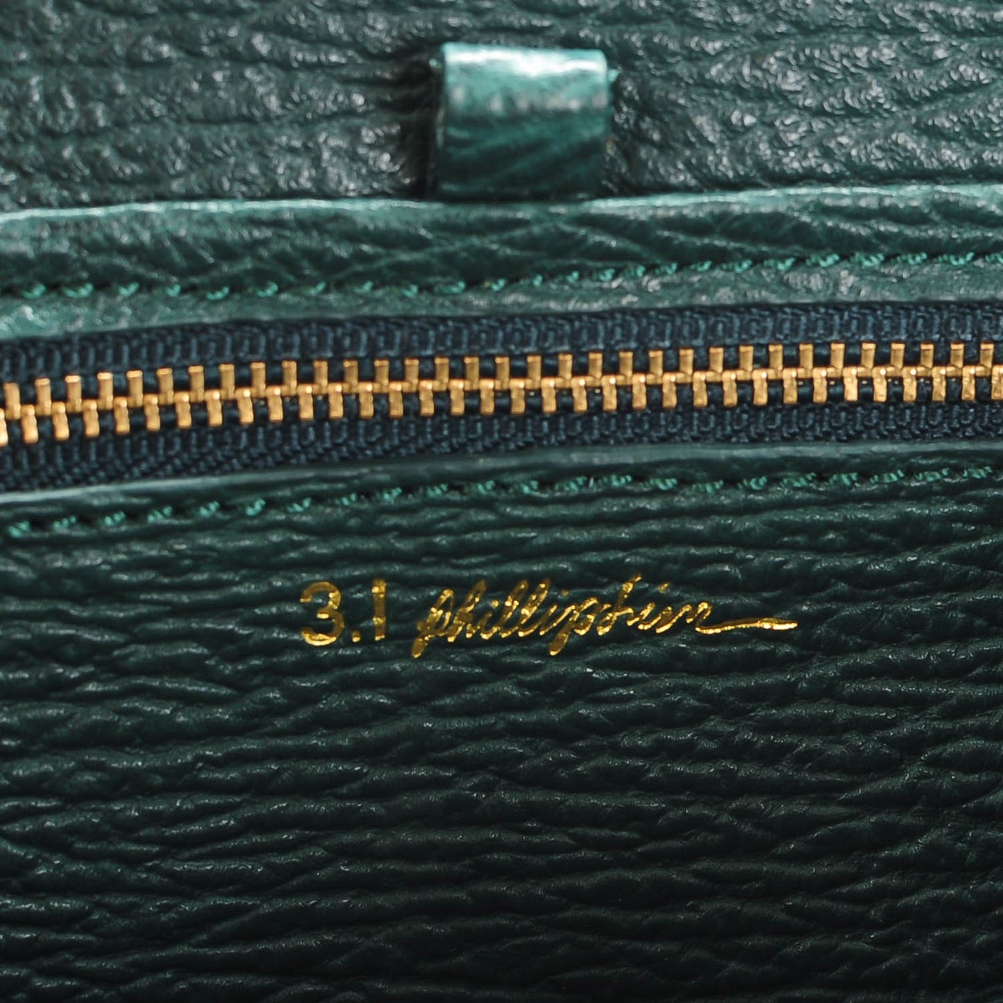 3.1 Textured Calfskin Mini Pashli Satchel Forest Green