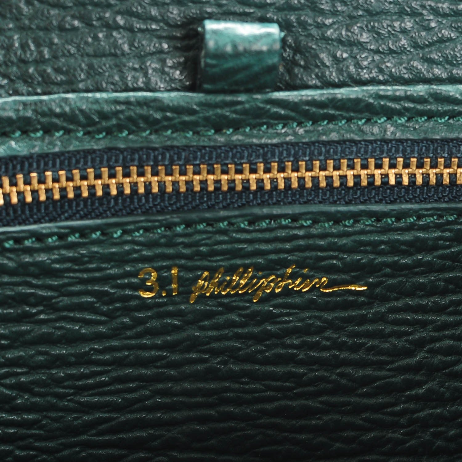 3.1 Phillip Lim 3.1 Textured Calfskin Mini Pashli Satchel Forest Green 6 of 7