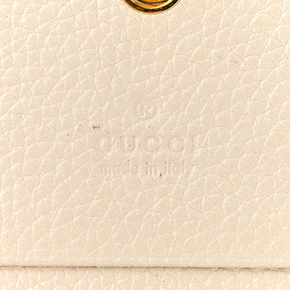 Gucci Grainy Calfskin Zumi Chain Card Case Wallet White 6 of 9
