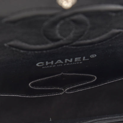 Chanel Striated Patent Quilted Medium Double Flap Black 10 of 10