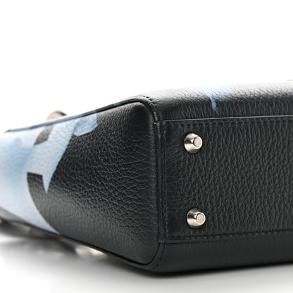 Christian Dior Deerskin Floral Printed Mini Lady Dior Black Blue 9 of 15