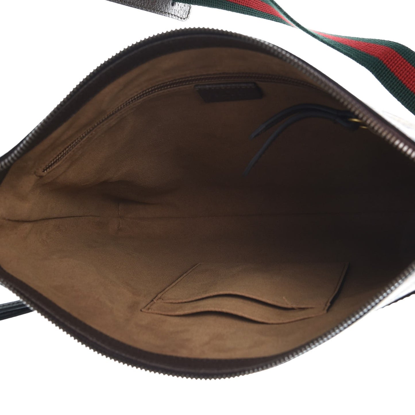 GG Supreme Monogram Bengal Web Medium Flat Messenger Beige Yard