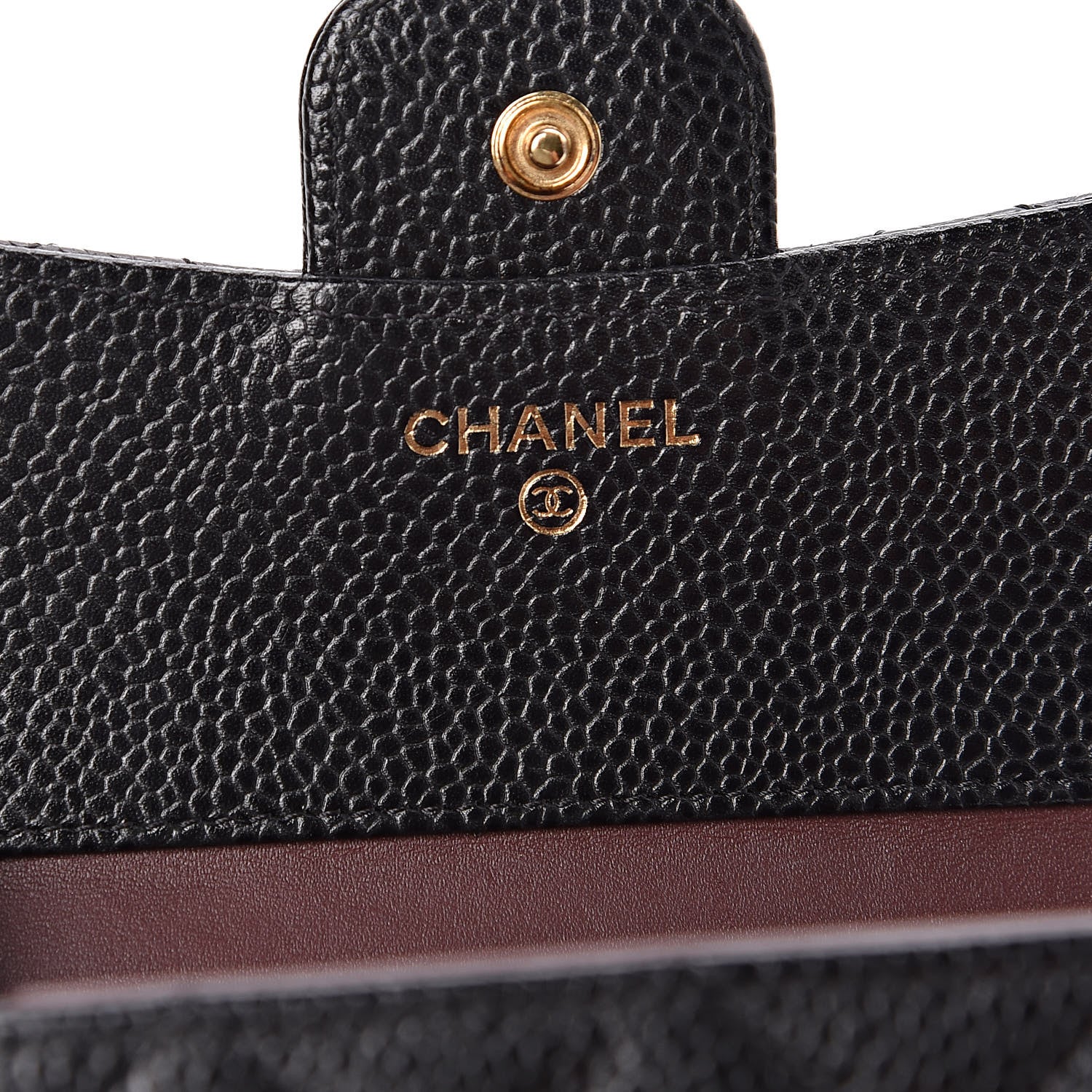 Chanel Caviar Quilted Compact Flap Wallet Black 6 of 10